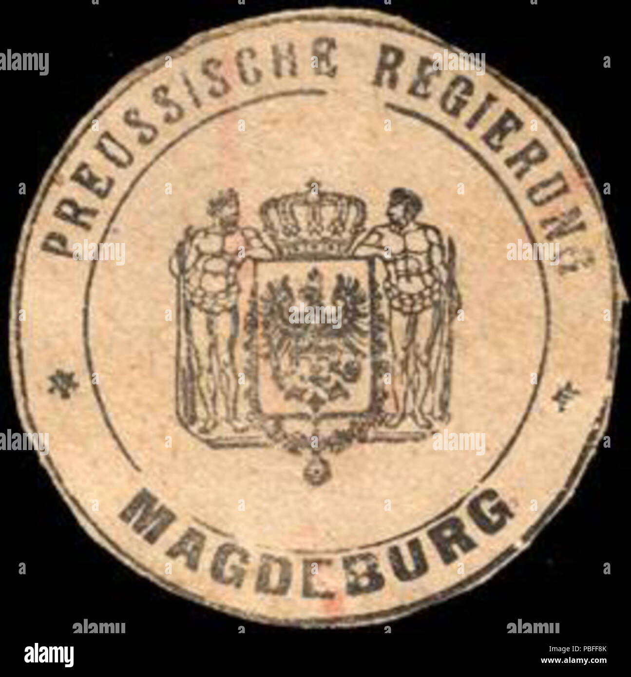 1496 Siegelmarke Preussische Regierung - Magdeburg W0205276 Stock Photo