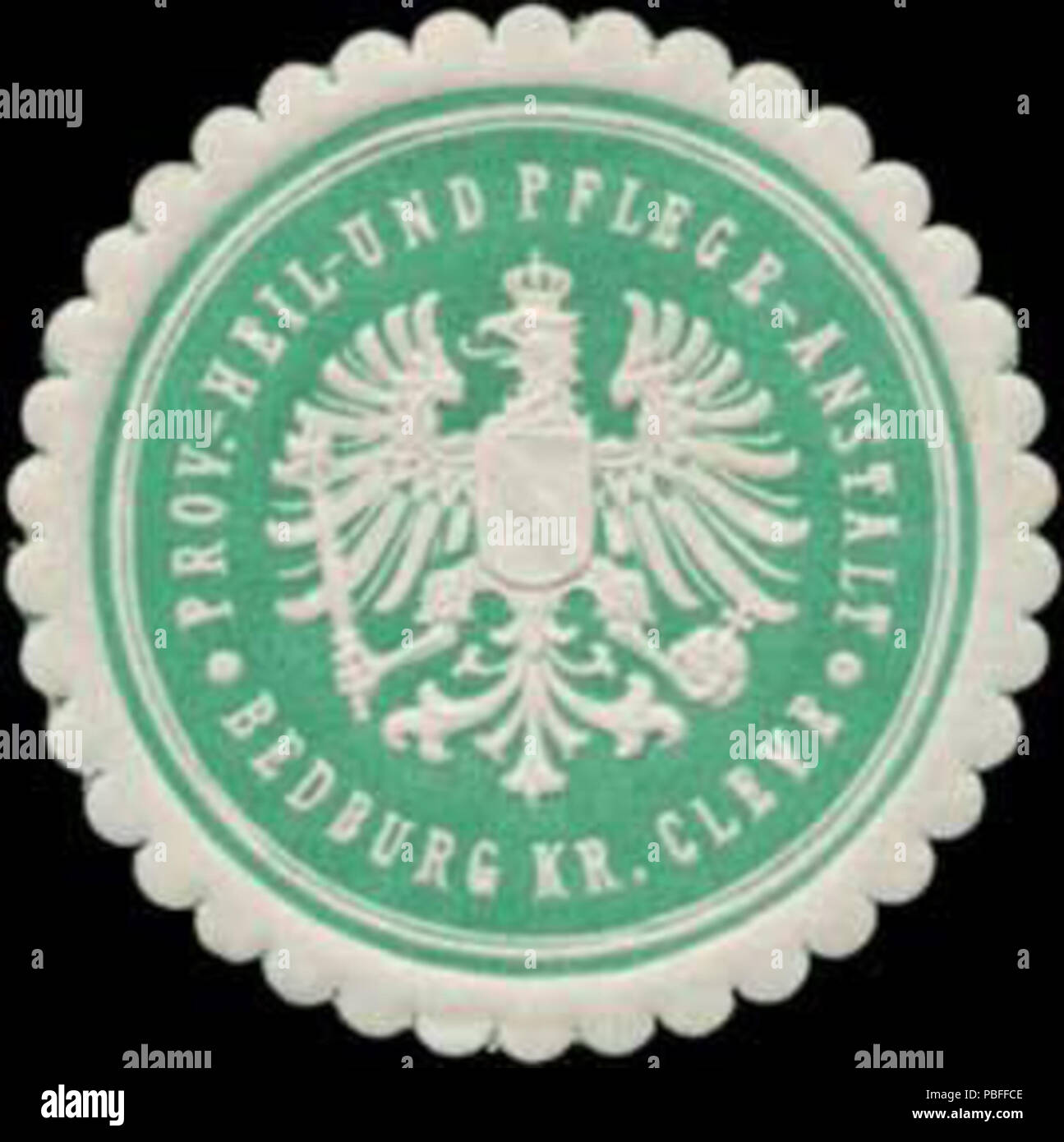 1497 Siegelmarke Prov. Heil- und Pflege-Anstalt Bedburg Kreis Cleve W0344240 Stock Photo