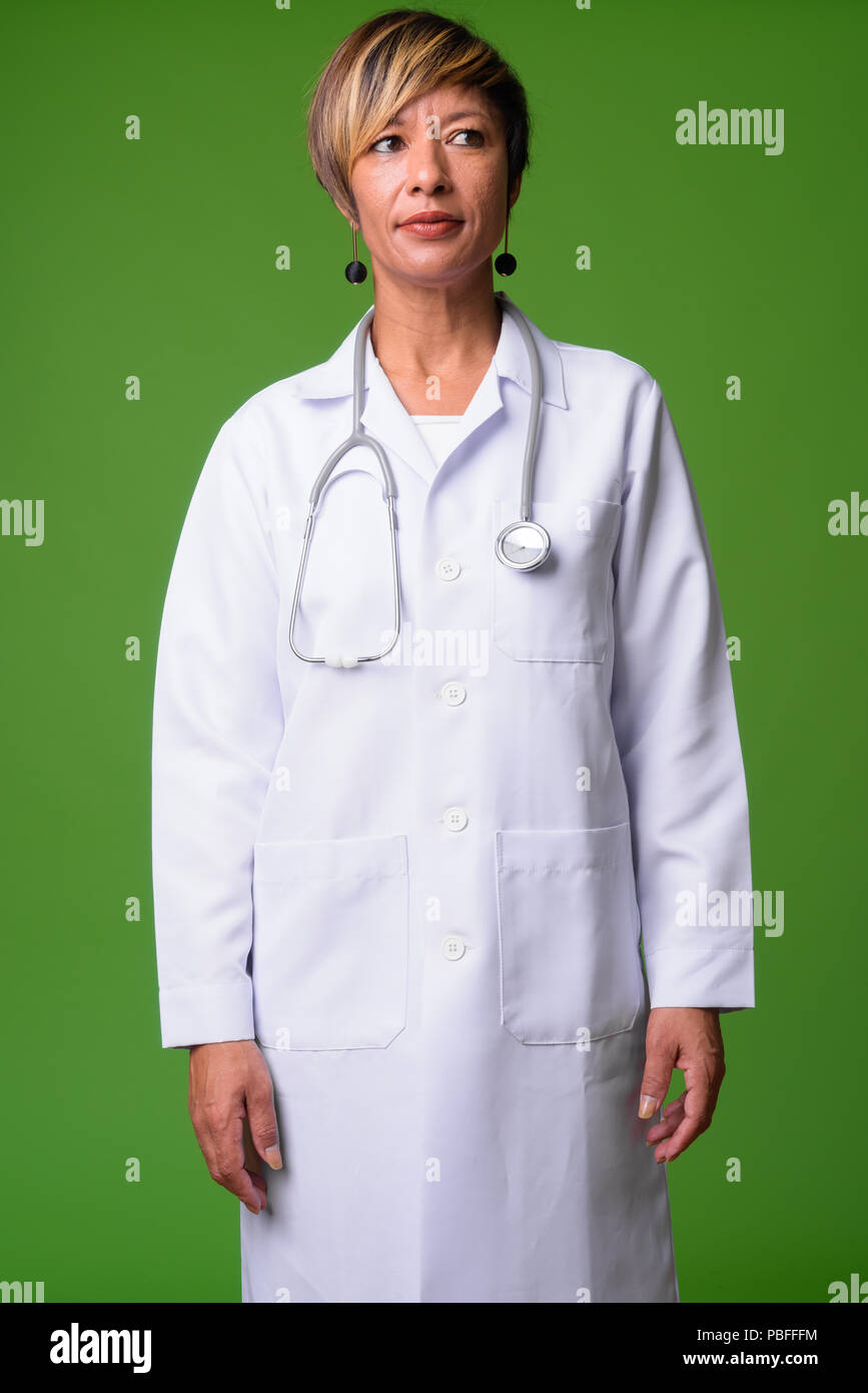 Female doctor green screen background hi-res stock photography and ...