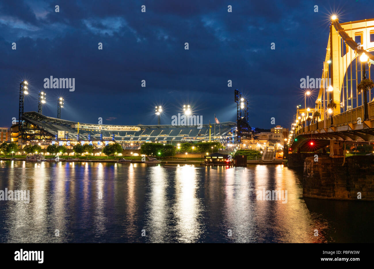 PNC Park at night!!  Pnc park, Allegheny county, Sydney opera house