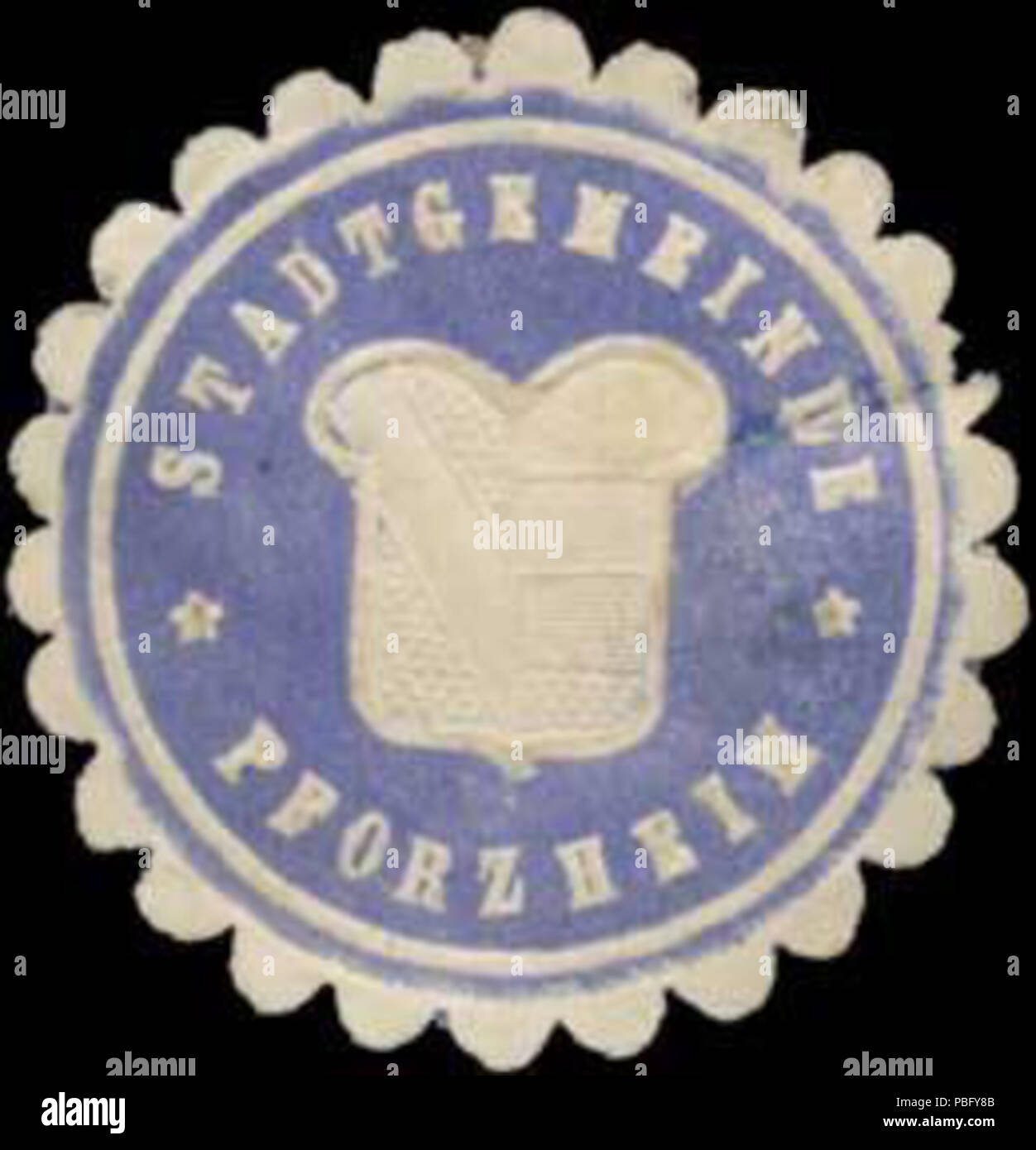 1521 Siegelmarke Stadtgemeinde Pforzheim W0393903 Stock Photo