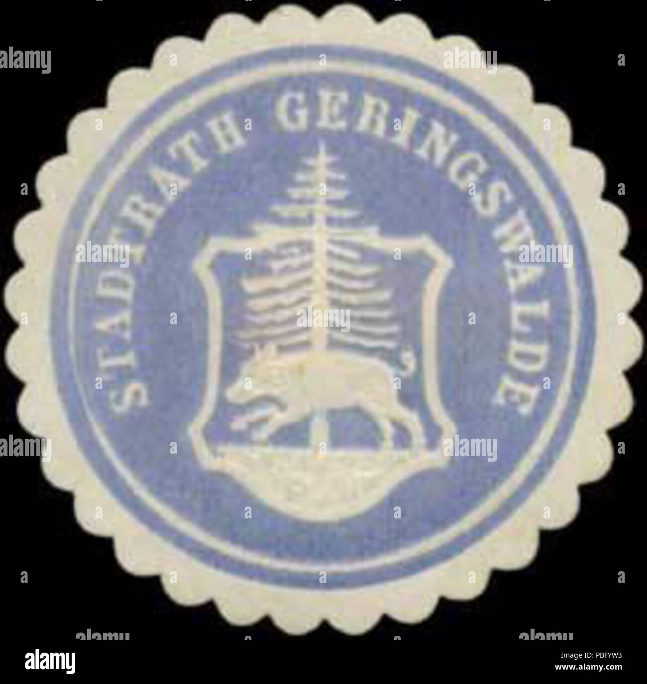 1526 Siegelmarke Stadtrath Geringswalde (Schwein) W0349297 Stock Photo