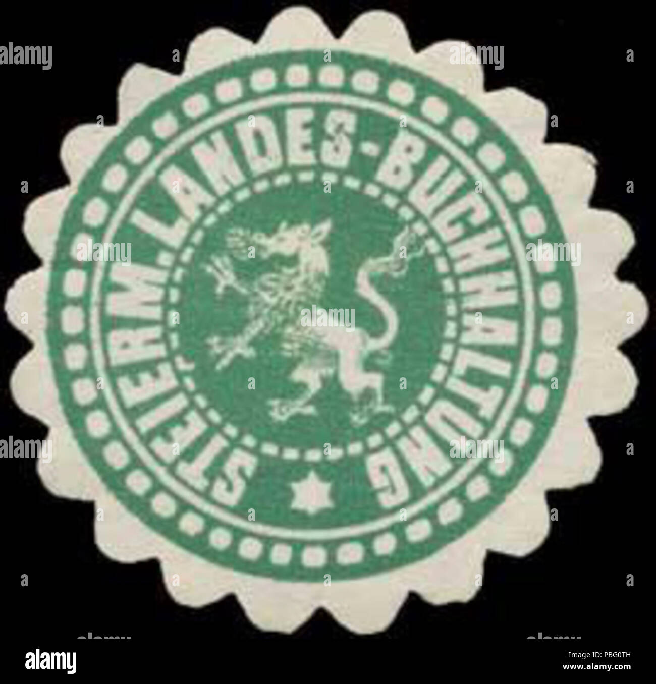 1530 Siegelmarke Steierm. Landes-Buchhaltung W0321080 Stock Photo