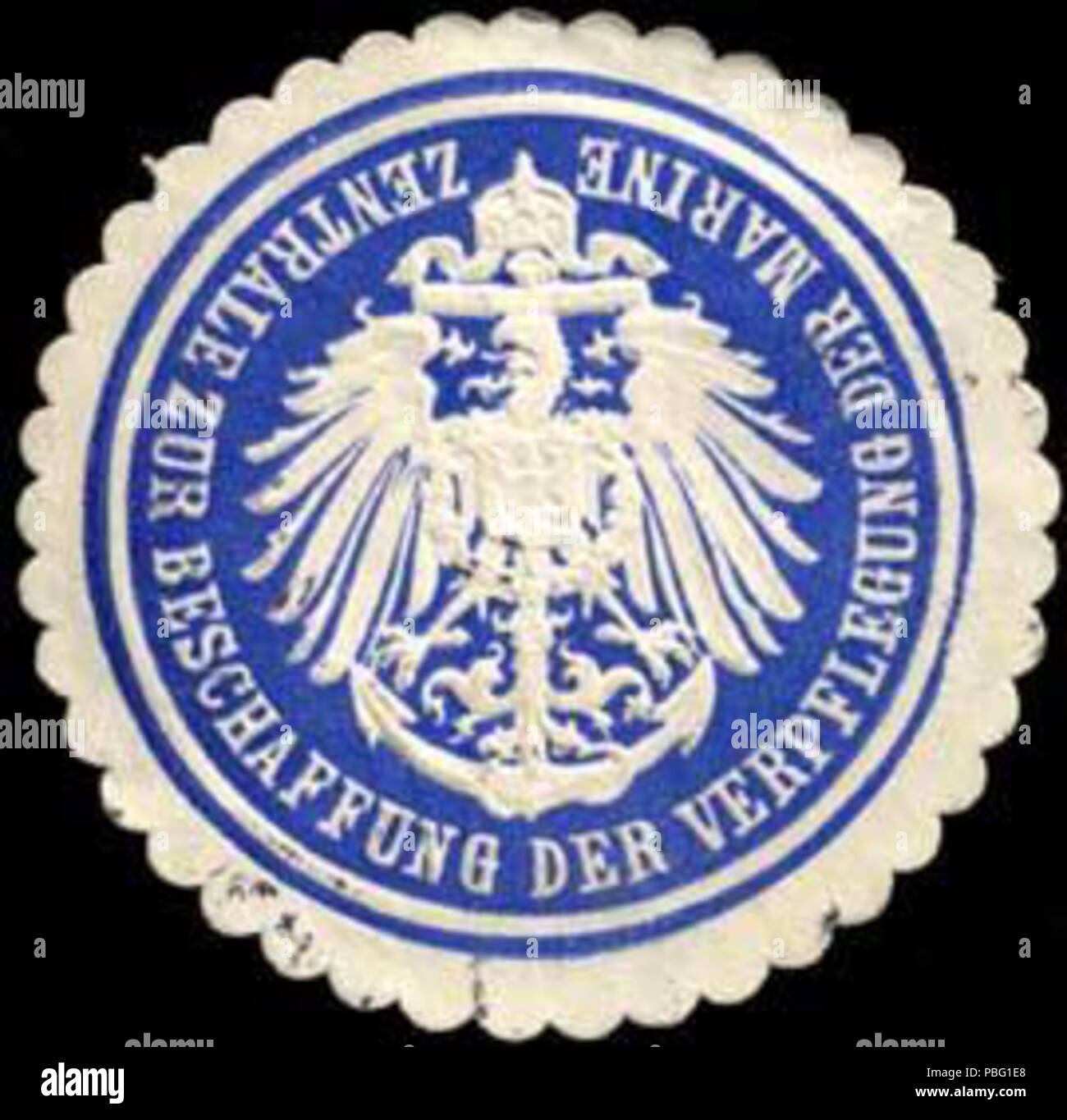 1534 Siegelmarke Zentrale zur Beschaffung der Verpflegung der Marine W0300951 Stock Photo