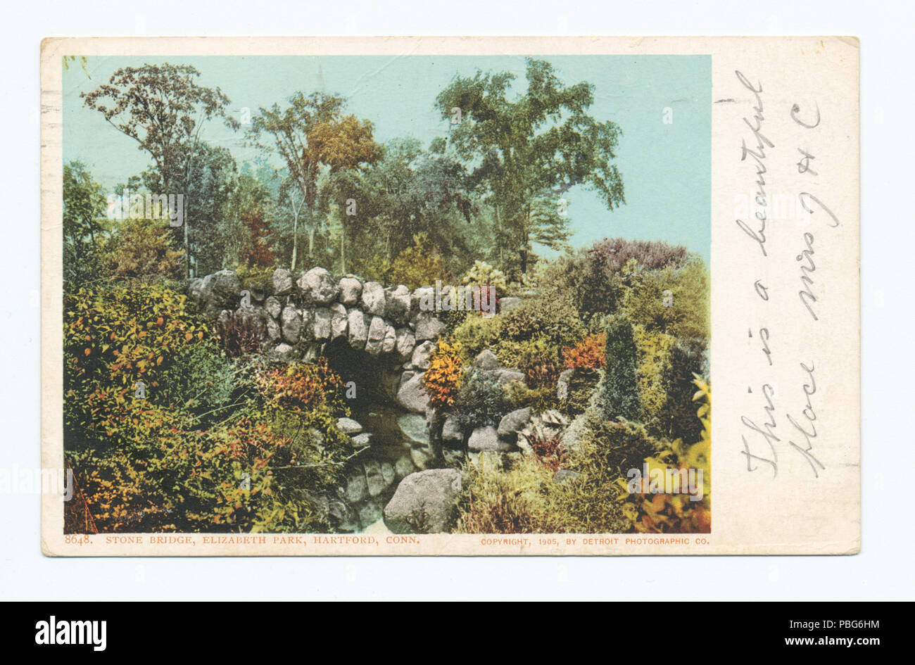 1576 Stone Bridge, Elizabeth Park, Hartford, Conn (NYPL b12647398-67912) Stock Photo