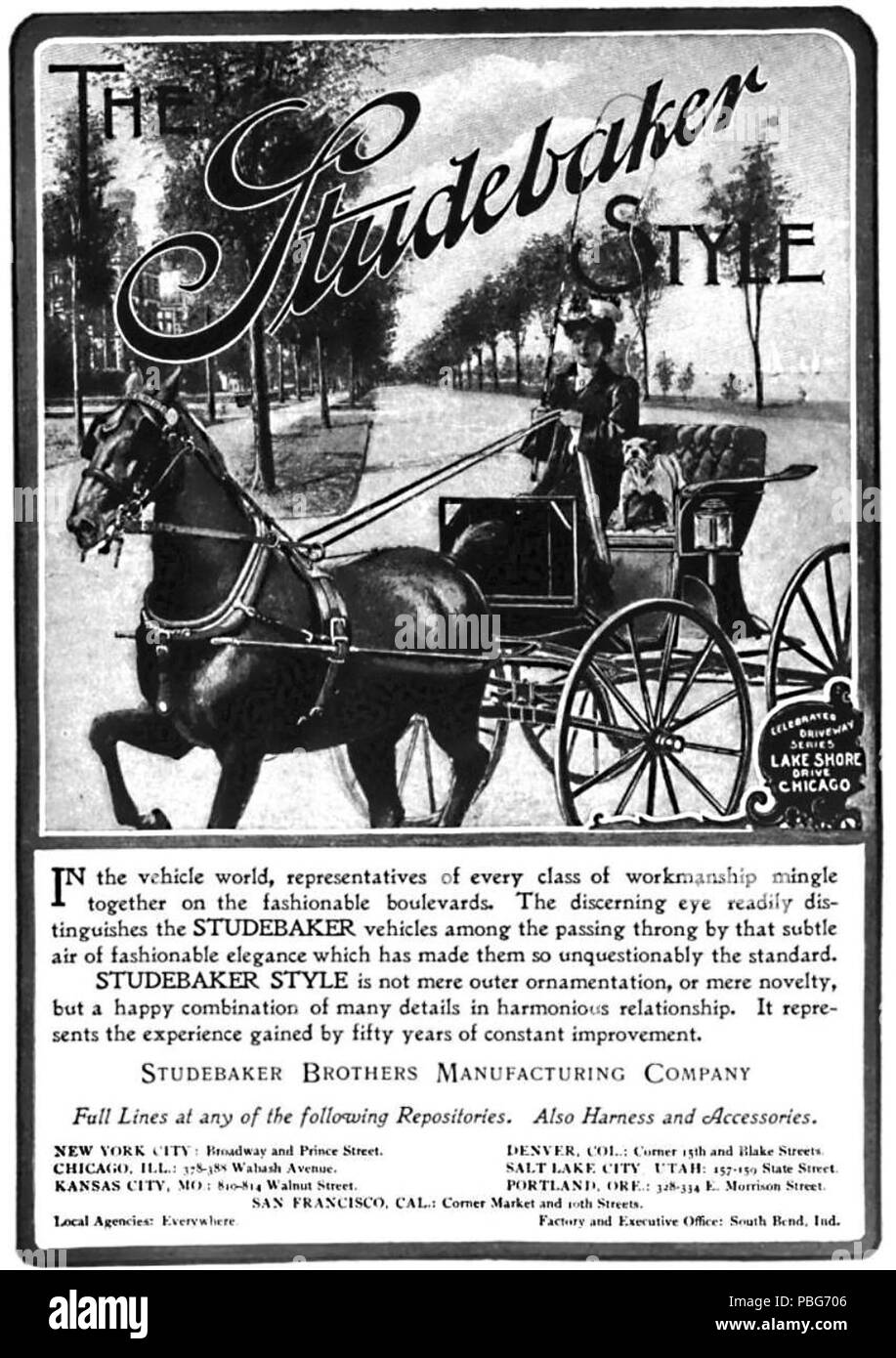 1579 Studebaker advertisement, 1902 Stock Photo