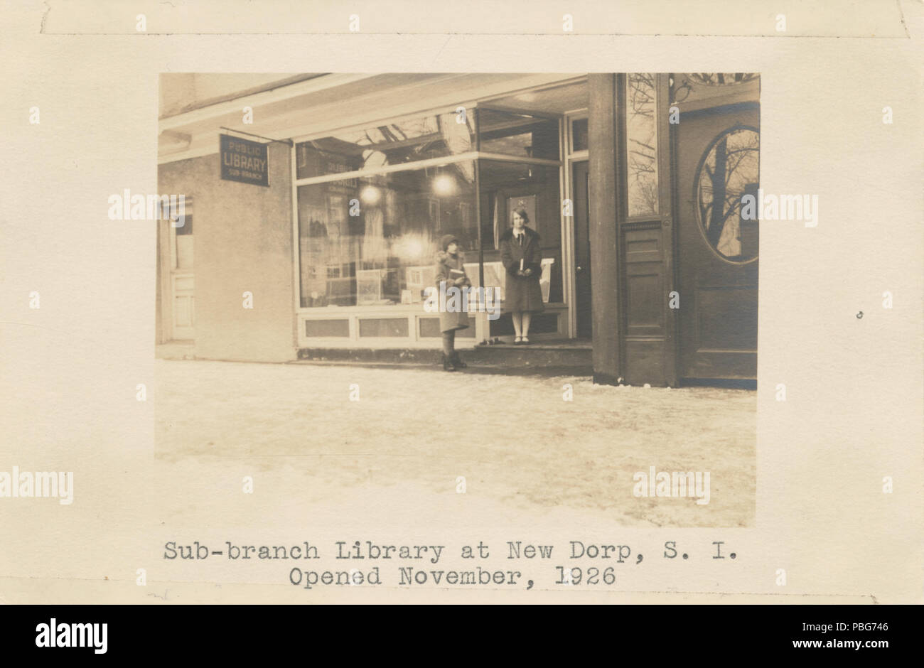 1581 Sub-branch Library at New Dorp, Staten Island, Opened November, 1926&quot; (180 Rose Avenue) (NYPL b11524053-1252948) Stock Photo