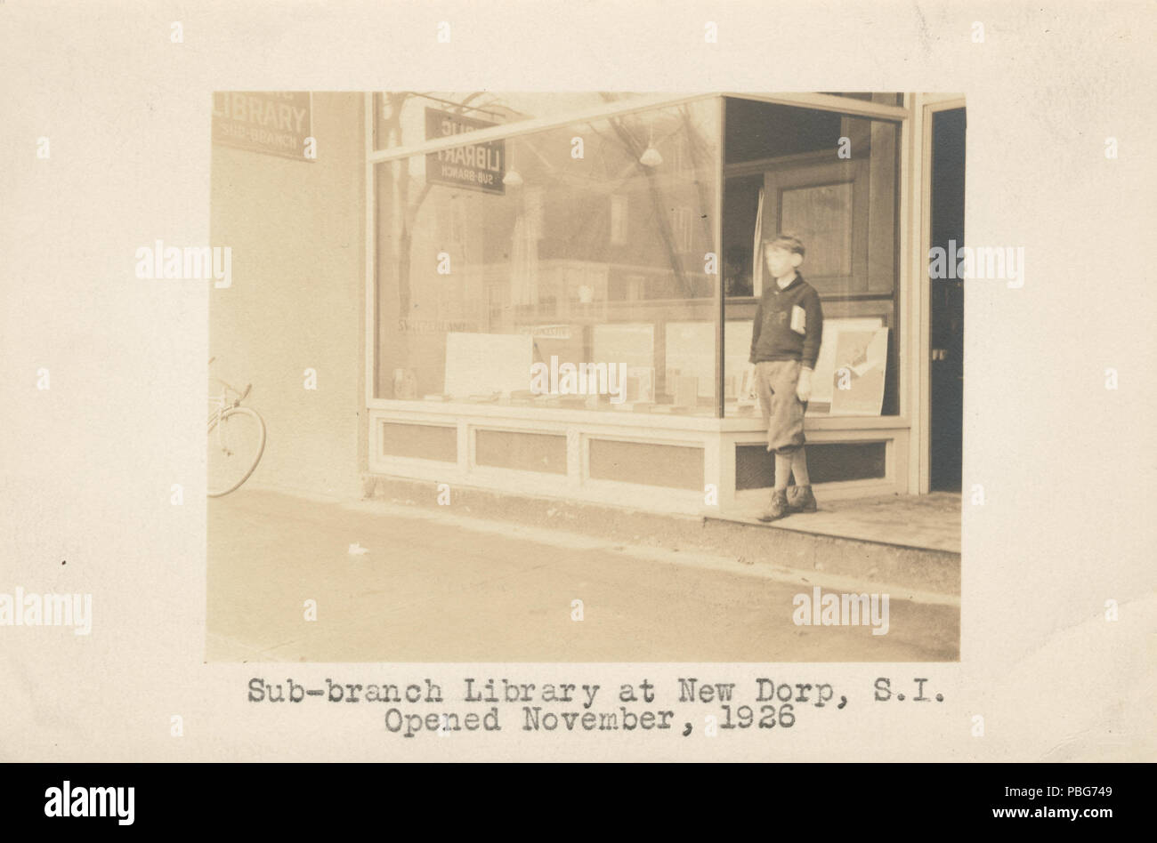 1581 Sub-branch Library at New Dorp, Staten Island, Opened November, 1926&quot; (180 Rose Avenue) (NYPL b11524053-1252950) Stock Photo