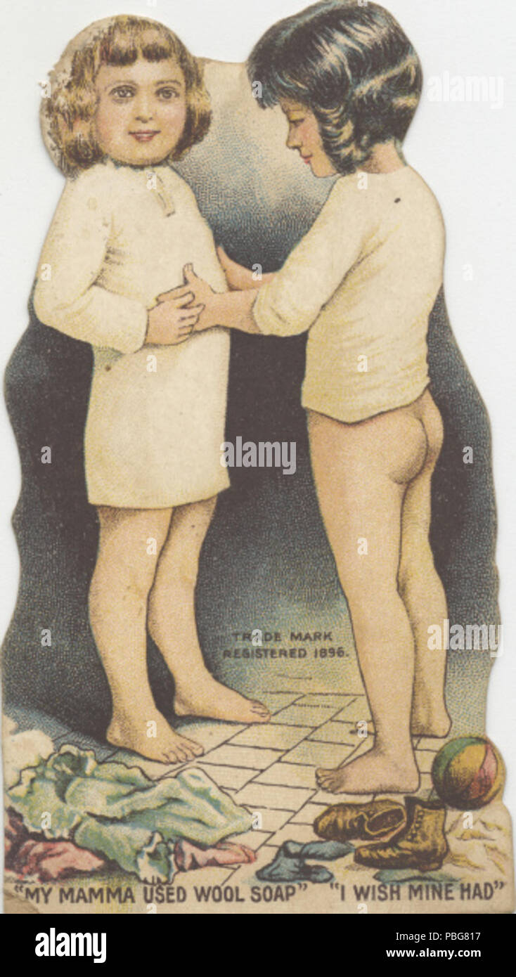. English: Persistent URL: digital.lib.muohio.edu/u?/tradecards,2315 Subject (TGM): Children; Clothing & dress; Household soap; Chemical industry; Trademarks; Keywords: Wool Soap . circa 1900 1591 Swift and Company (3092858067) Stock Photo