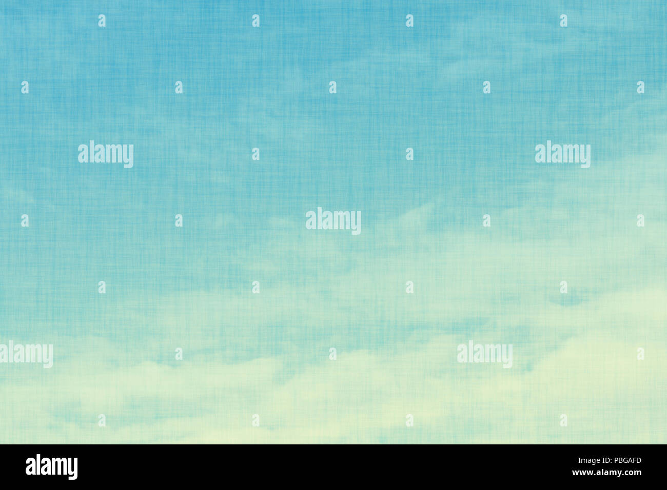 Abstract gradient blue sky background on vintage fabric texture Stock Photo