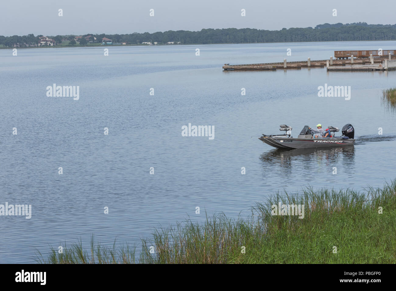 Boating on Little Lake Harris in Lake County, Florida USA Stock Photo Alamy