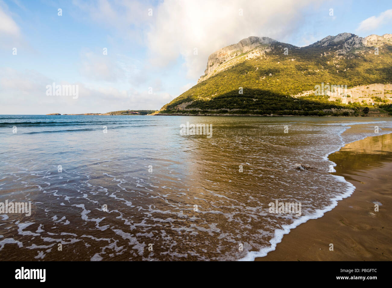 Orinon, Spain. The Playa de Orinon, a beach in the small village of ...