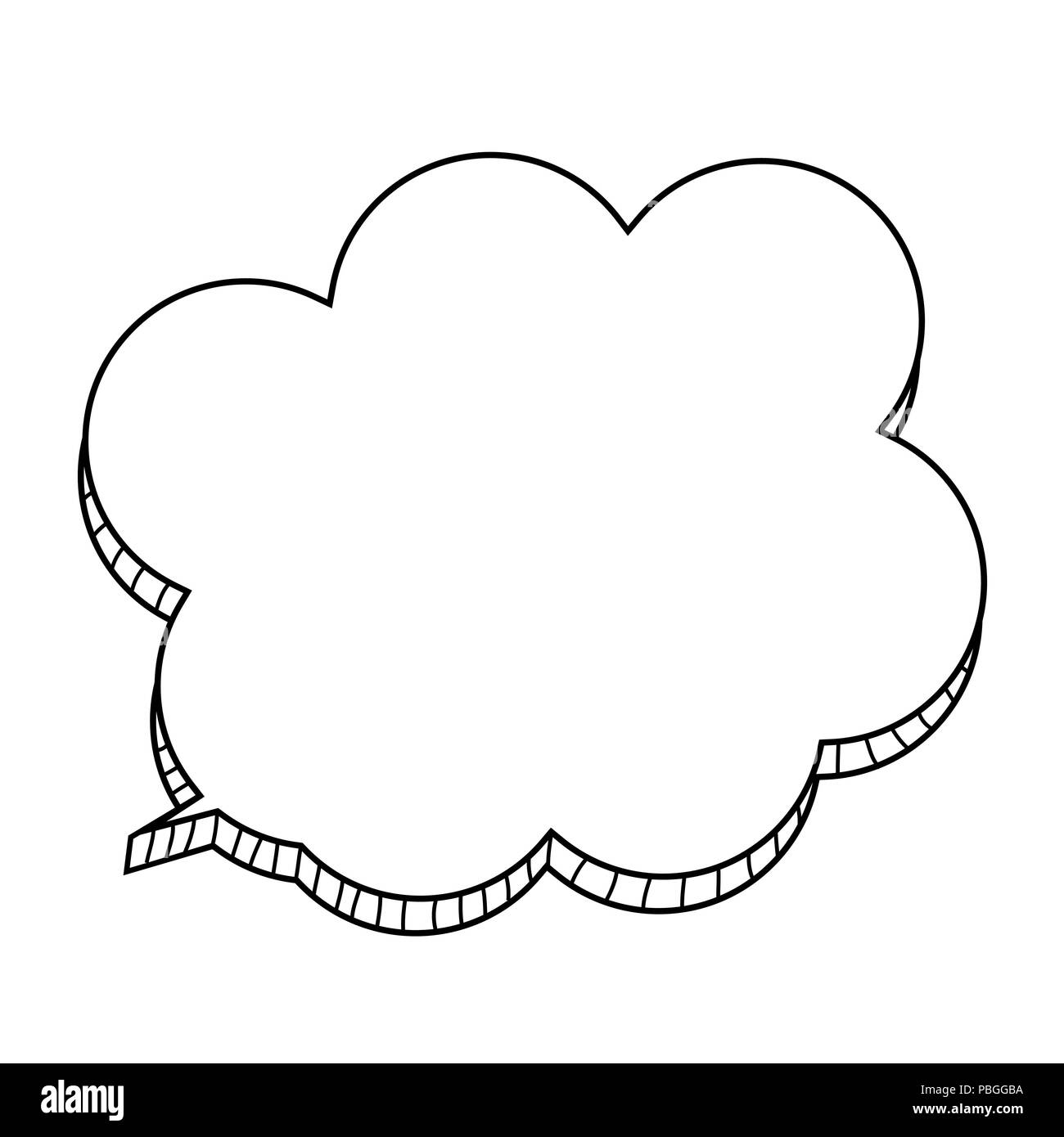 Cartoon cloud thought bubble Black and White Stock Photos & Images - Alamy