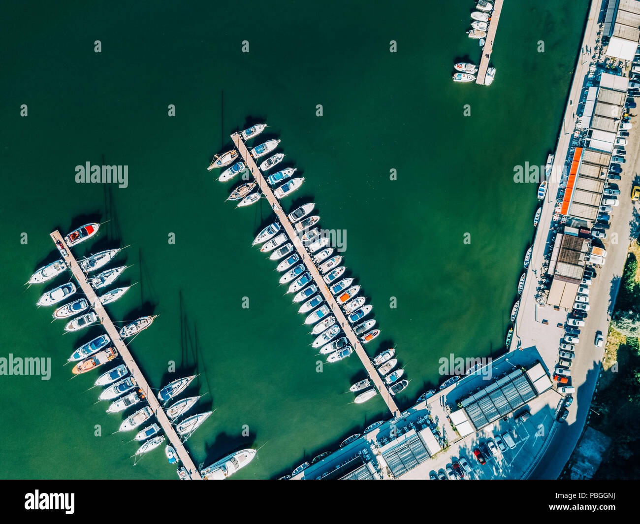 Aerial View Of Luxury Yachts And Boats In Port At The Black Sea Stock Photo Alamy