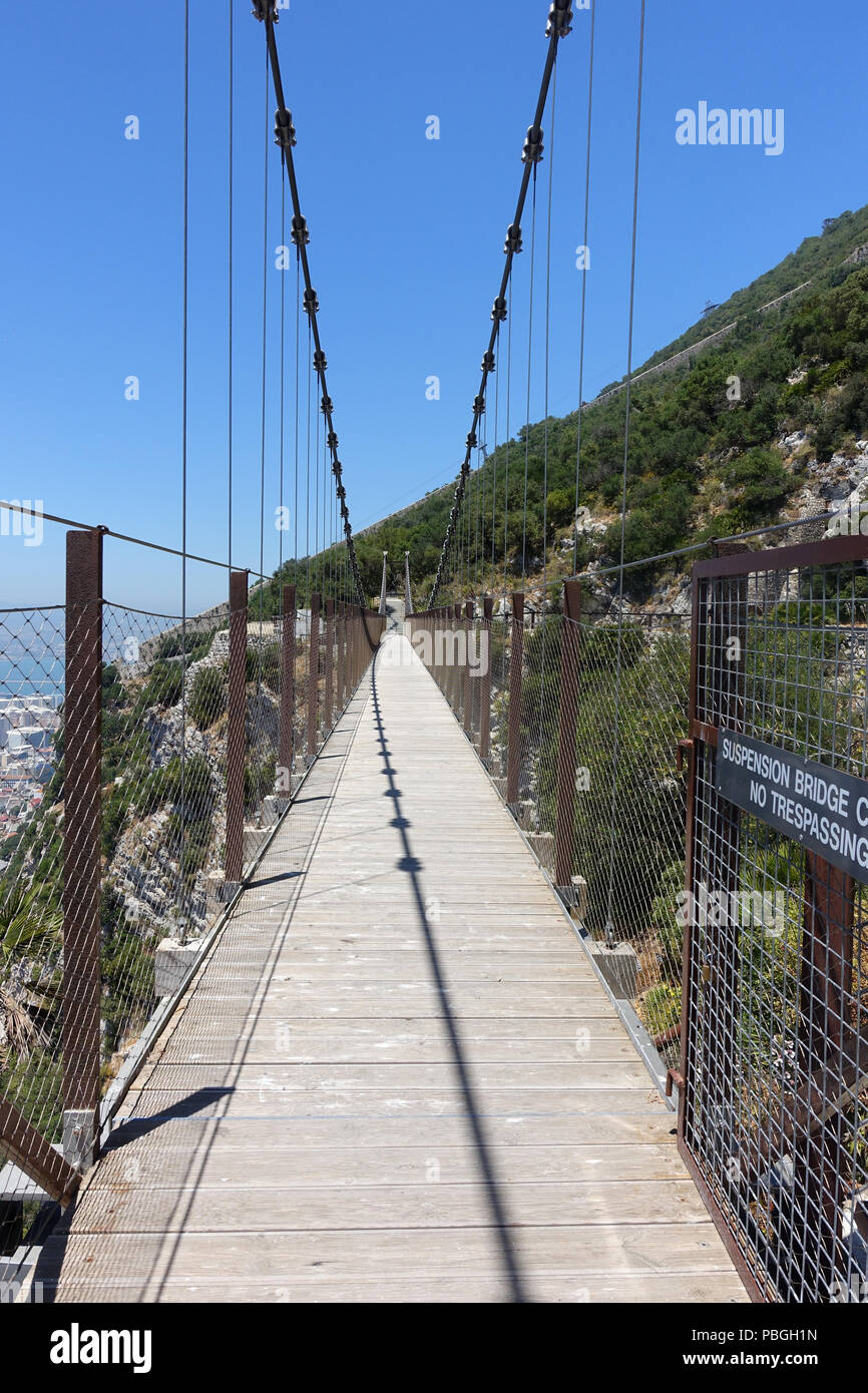 Gibraltar suspension bridge Stock Photo Alamy