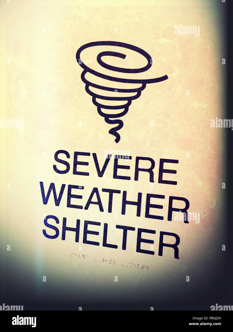 Severe Weather Shelter, USA Stock Photo