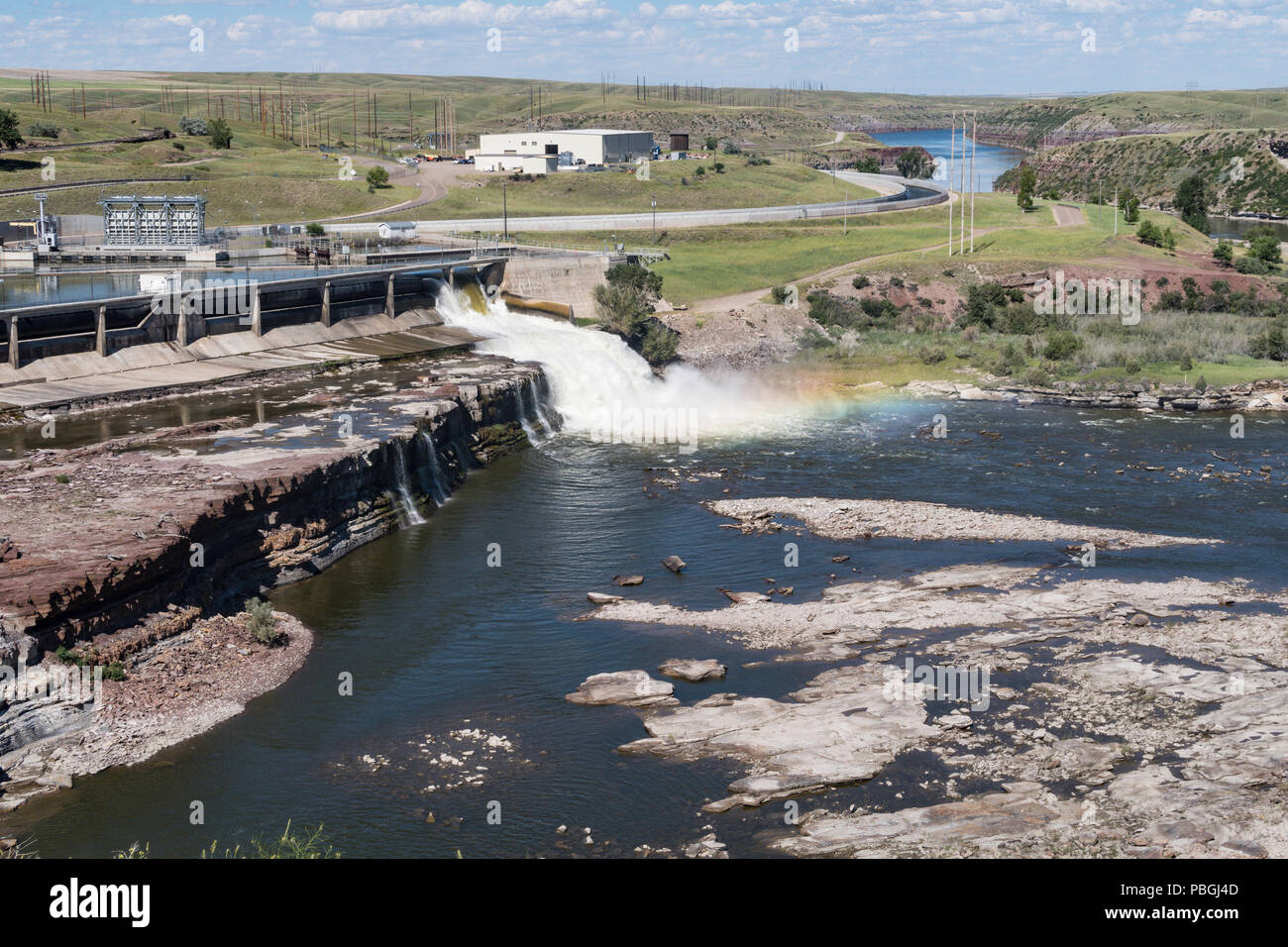 Rainbow Falls and Missouri River in Great Falls, Montana, USA Stock Photo - Alamy