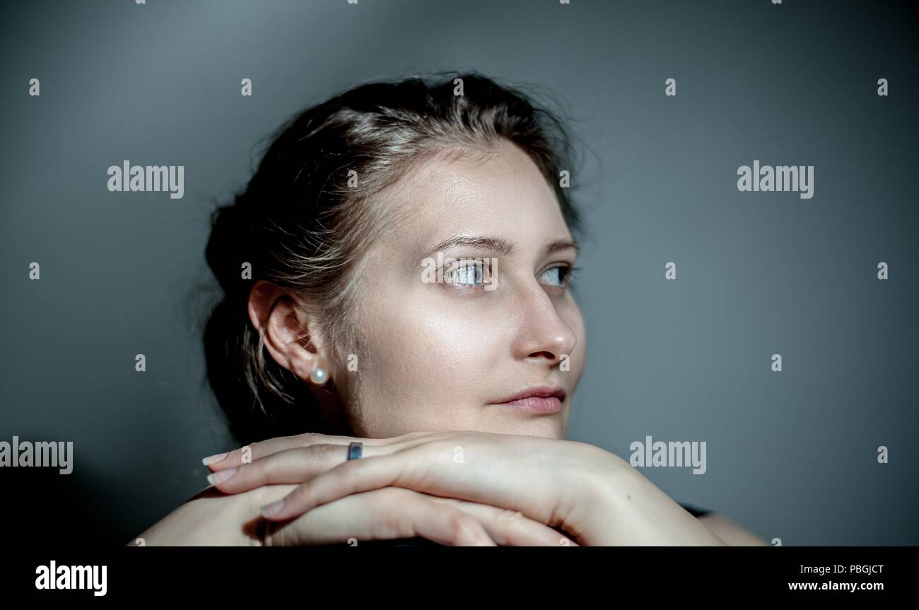 portrait of a young woman Stock Photo