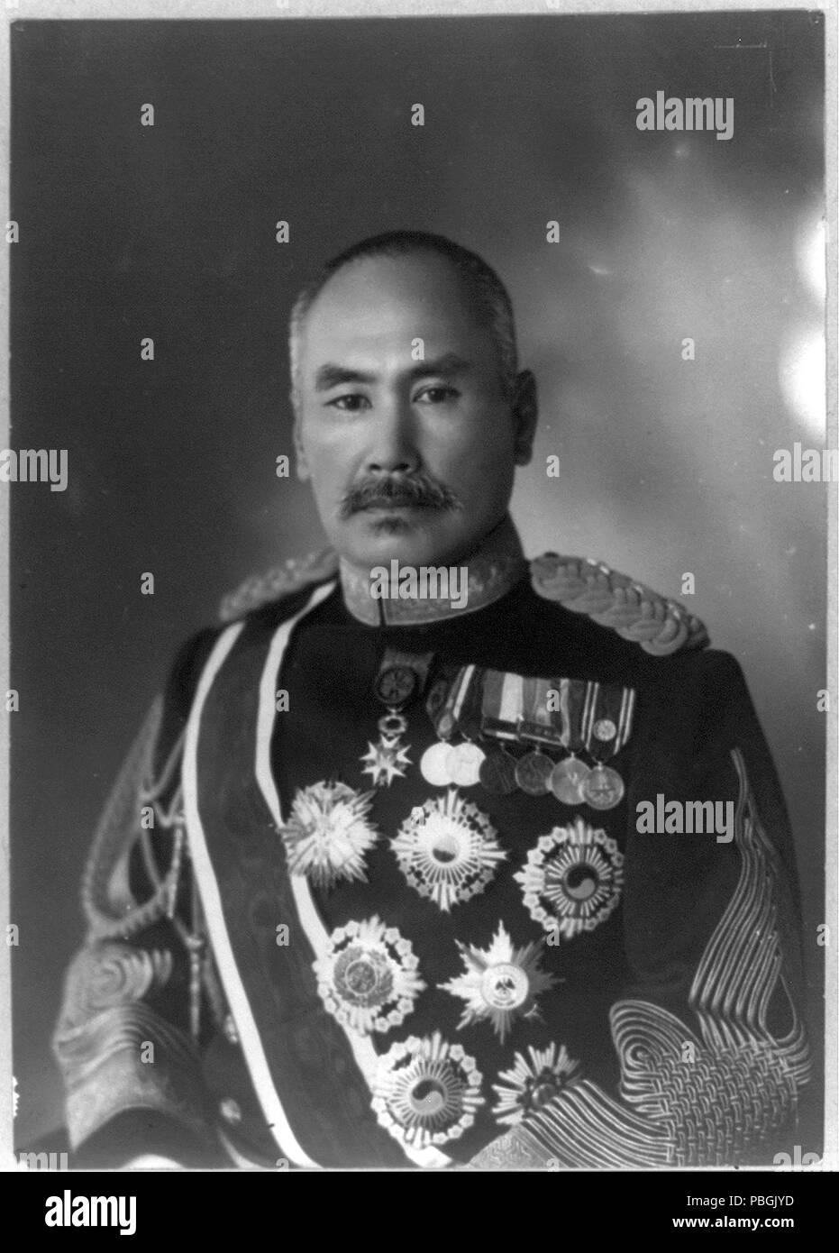 Japanese general over Korea 1890-1923 Gen. Hasegawa Yoshimichi Stock Photo