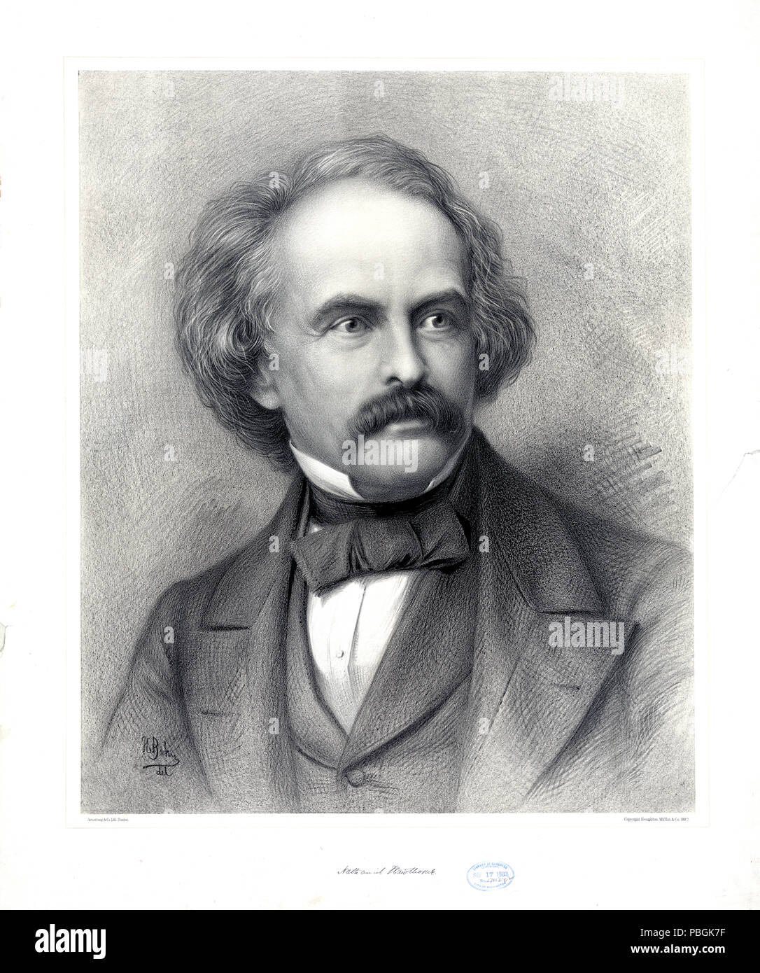 Nathaniel Hawthorne ca 1883 Stock Photo Alamy