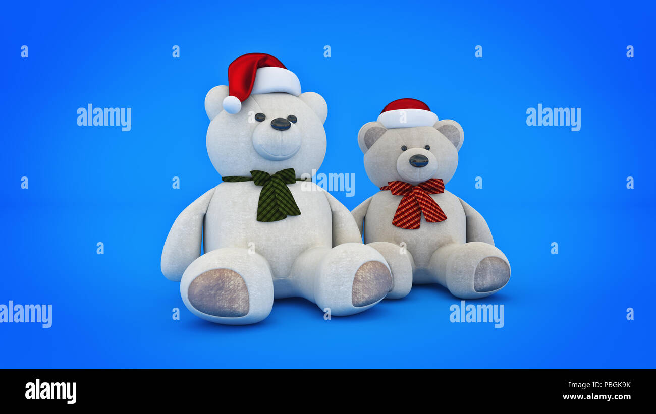 teddy-bear-with-santa-hat-3d-rendering-stock-photo-alamy