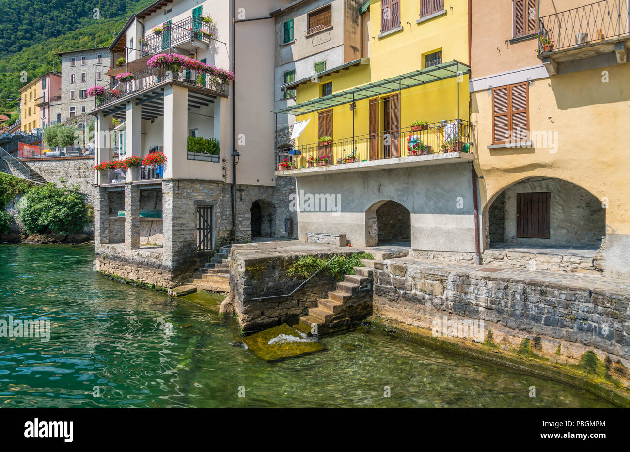 Scenic sight in Brienno, on the Como Lake, Lombardy, Italy. Stock Photo