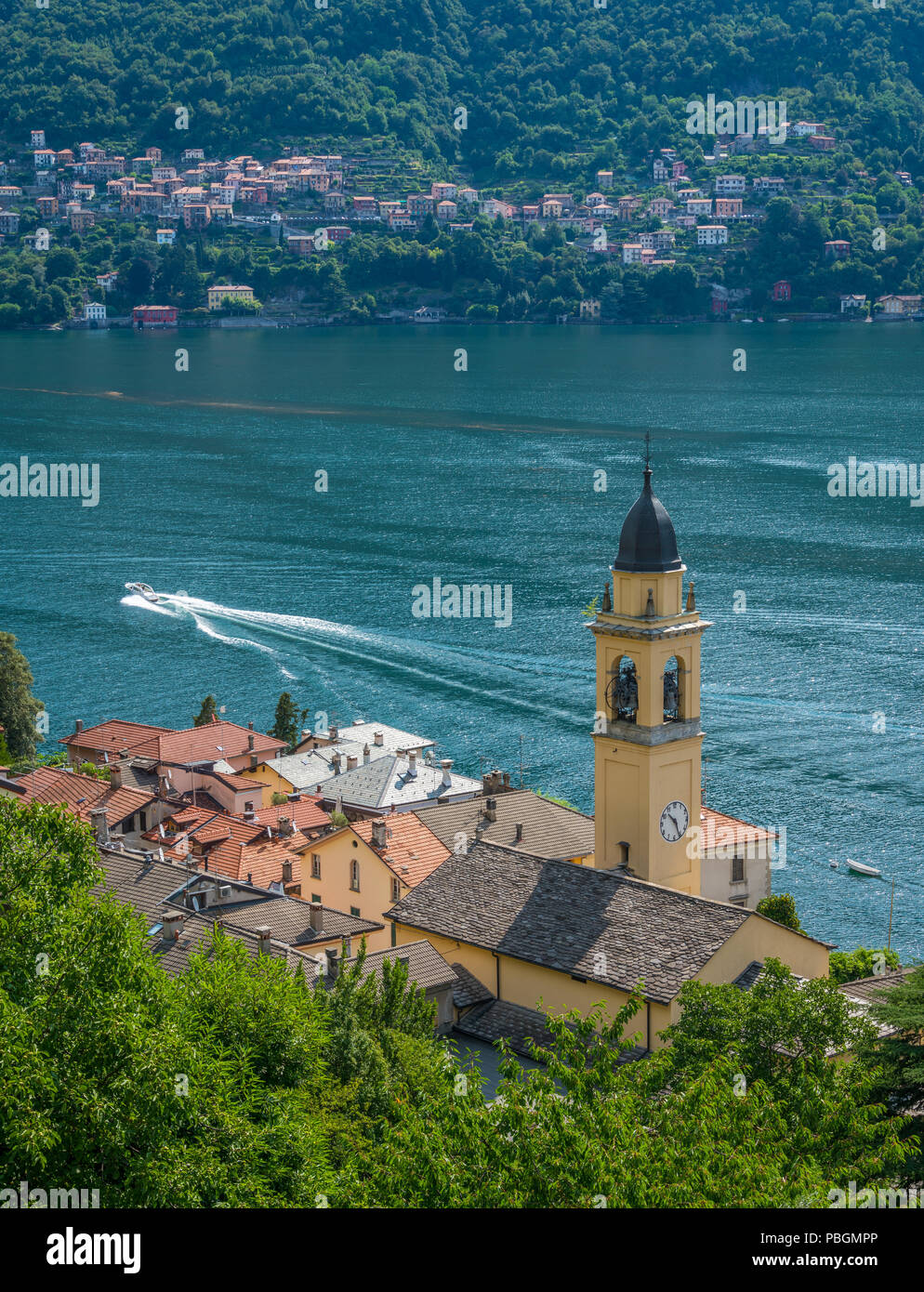 Scenic sight in Laglio, village on the Como Lake, Lombardy, Italy. Stock Photo