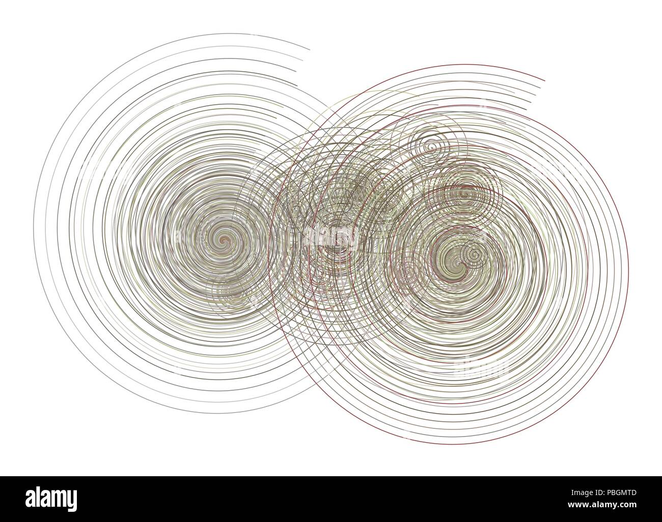 Shape of twirl circle lines, abstract geometric background pattern ...