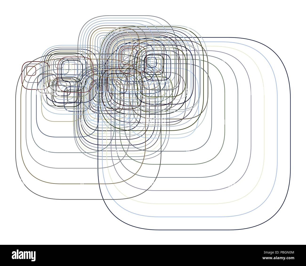 Artistic rounded rectangle background pattern abstract. Vector ...