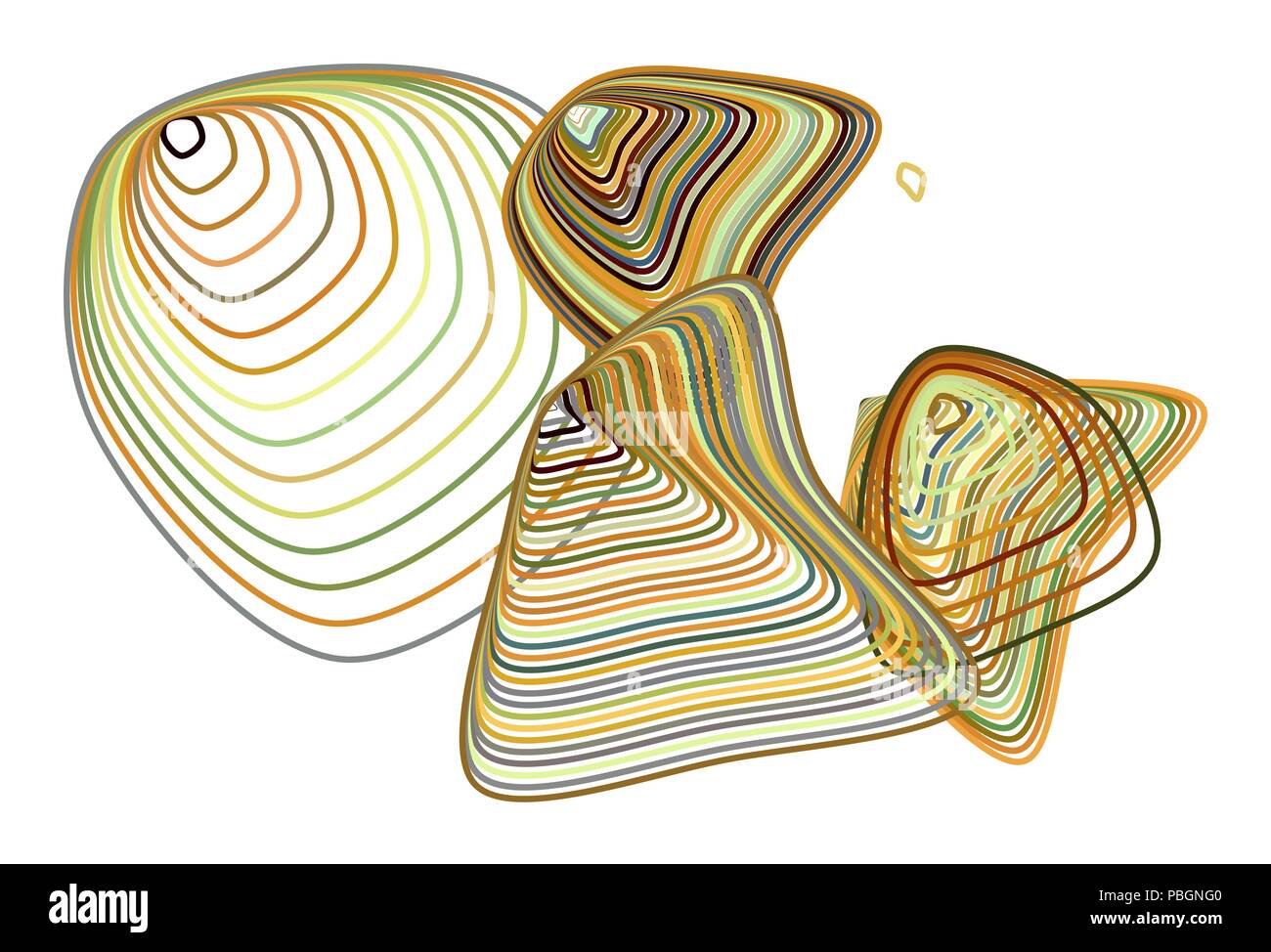 Color abstract path lines geometric pattern generative art background ...