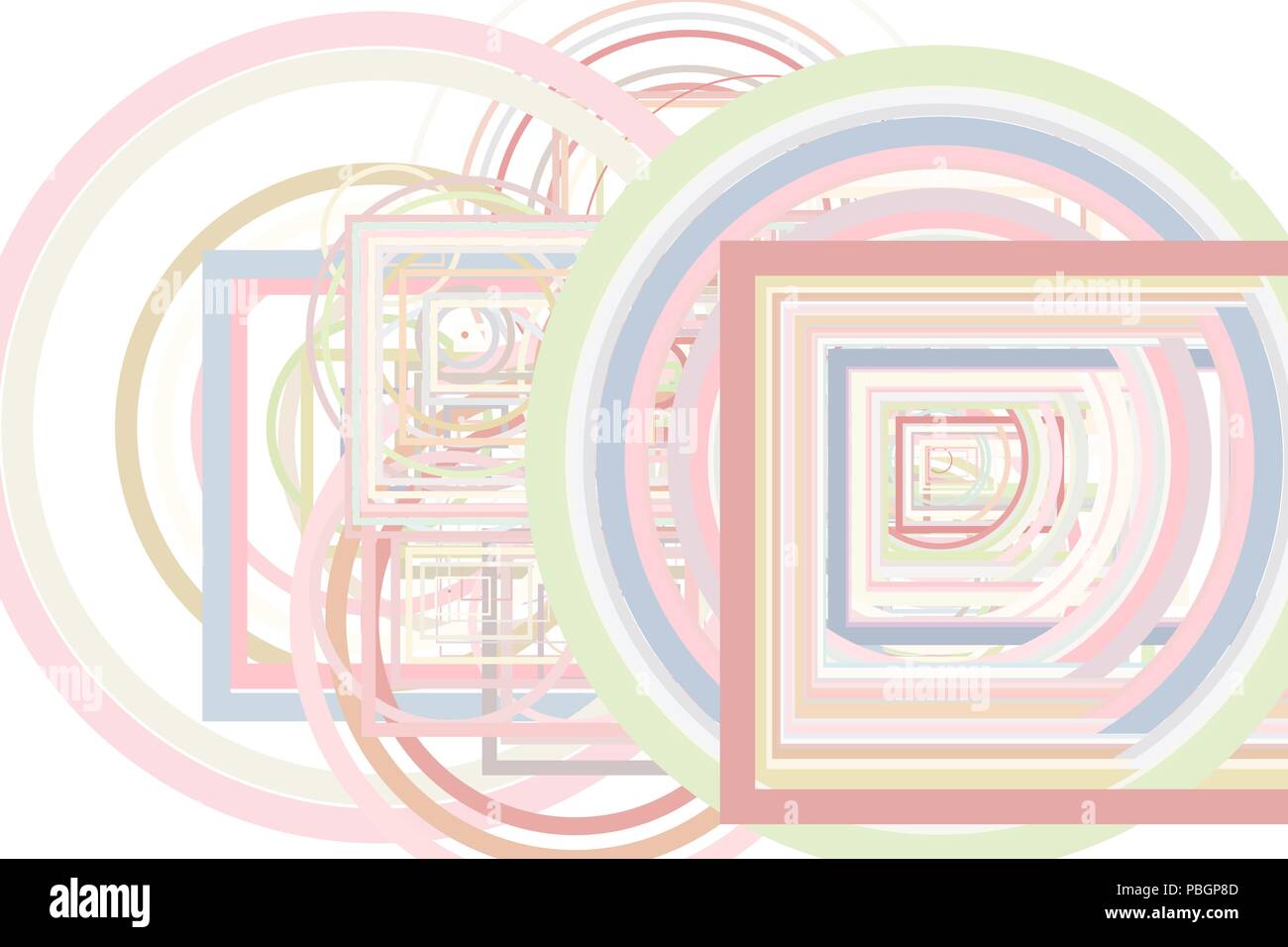 Geometric Conceptual background ellipse & square box pattern for design. Vector illustration graphic. Stock Vector
