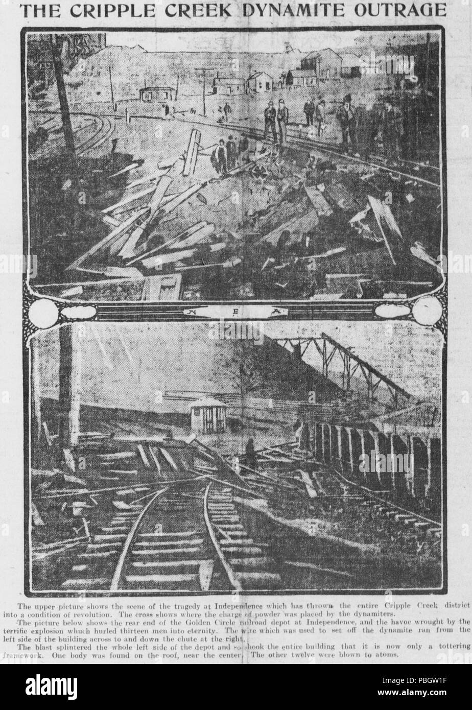 1626 THE CRIPPLE CREEK DYNAMITE OUTRAGE Stock Photo Alamy