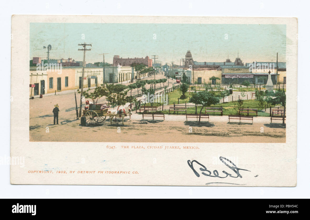 1684 The Plaza, Ciudad Juarez, Mexico (NYPL b12647398-62590) Stock Photo