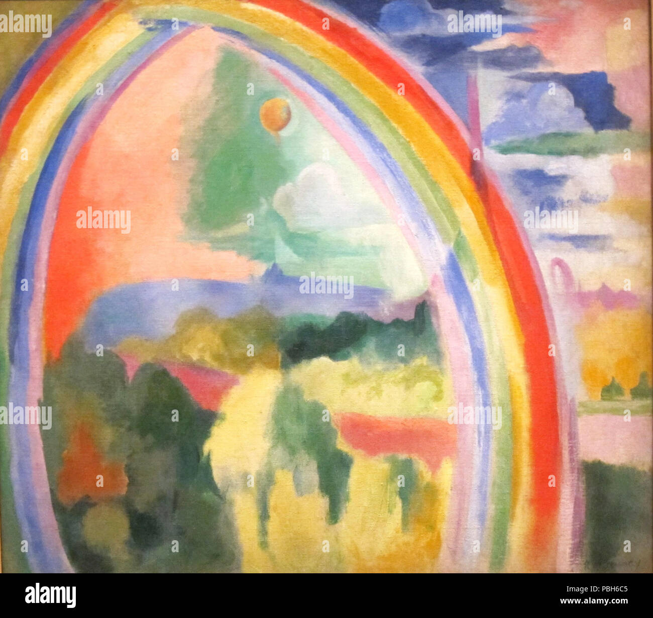 1692 The Rainbow oil on canvas painting by Robert Delaunay, 1913 Stock Photo