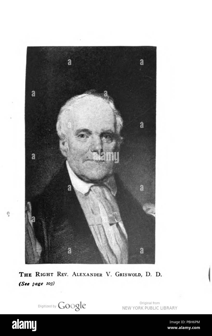 1696 The Rt. Rev. Alexander Griswold Stock Photo Alamy