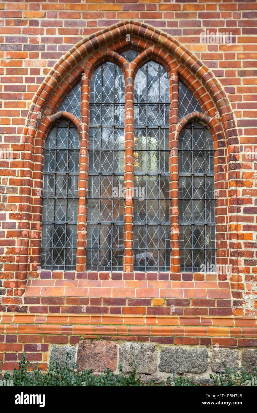Gothic Building Window window of a brick Gothic building in Berlin, Germany Stock Photo - Alamy