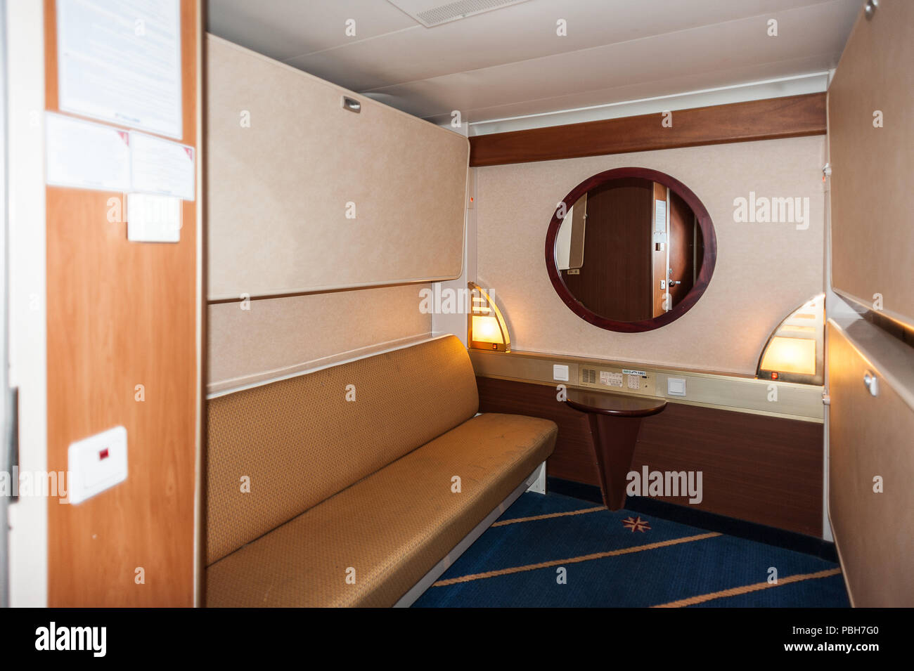 Tallinn Estonia Sep 7 2014 Cabin At The Cruiseferry Of The