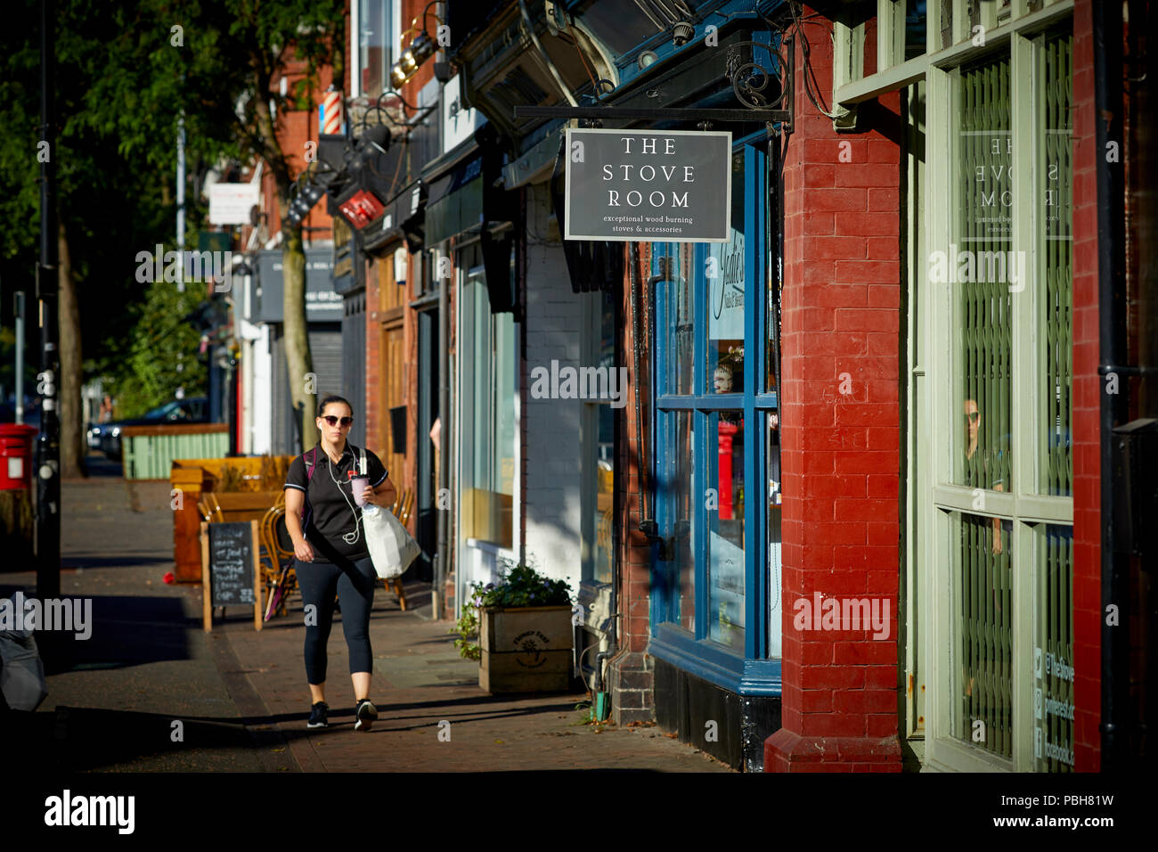 BURTON Road in West Didsbury local independent shops and restaurants Stock  Photo - Alamy