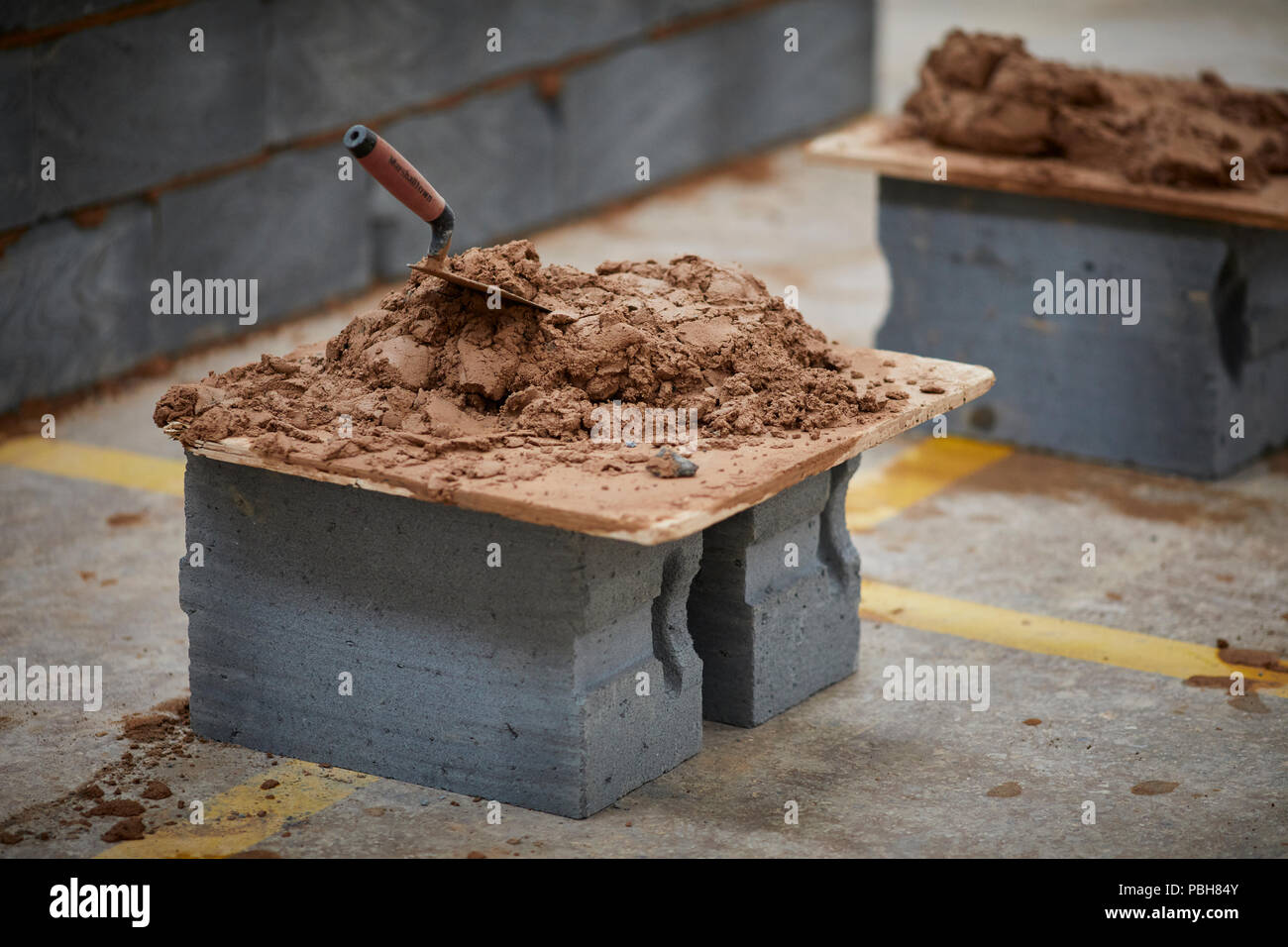 Tools of the trade for builders, bricklayers, homebuilders. a trowel in