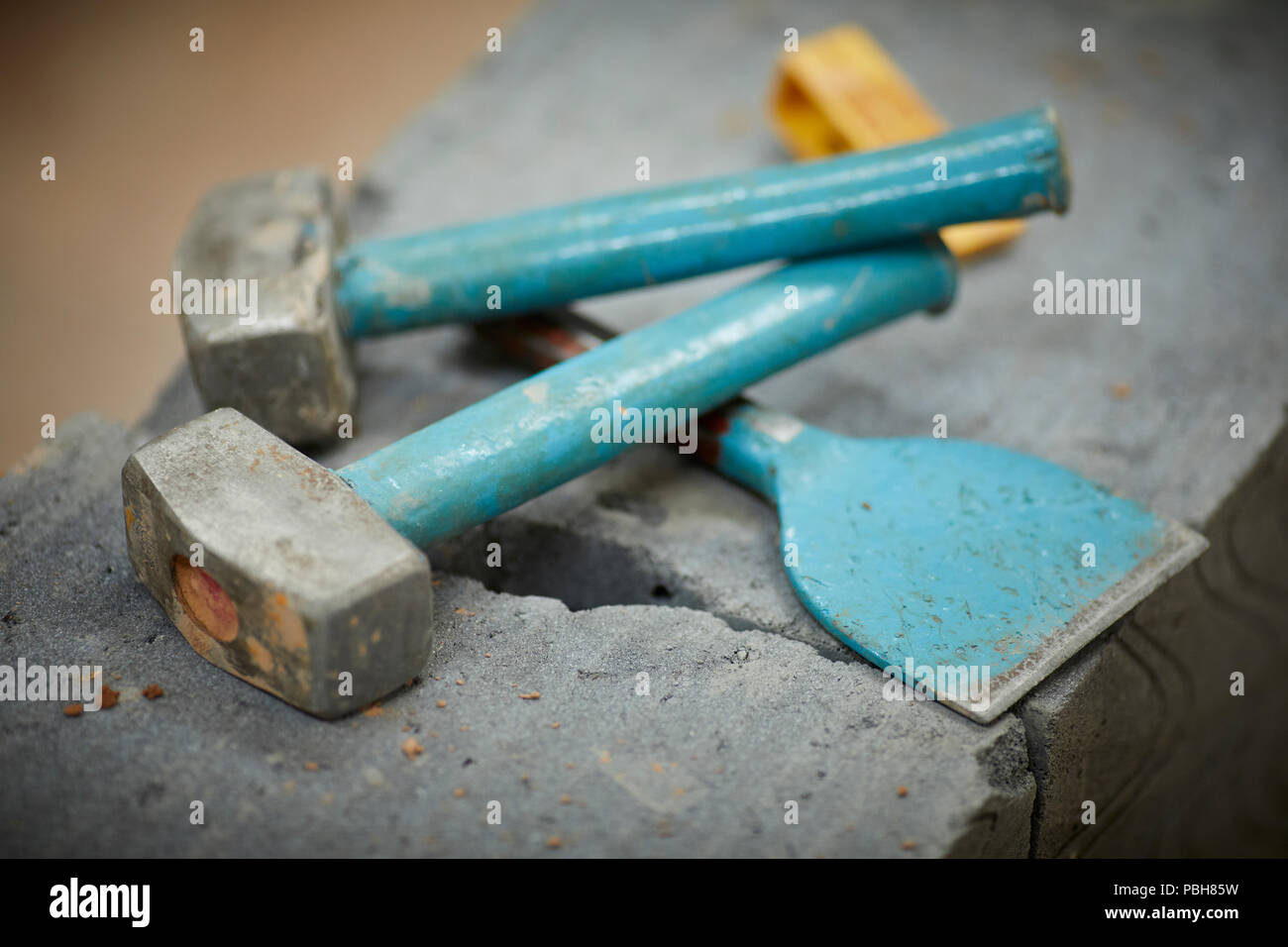 Tools of the trade for builders, bricklayers, homebuilders. lump
