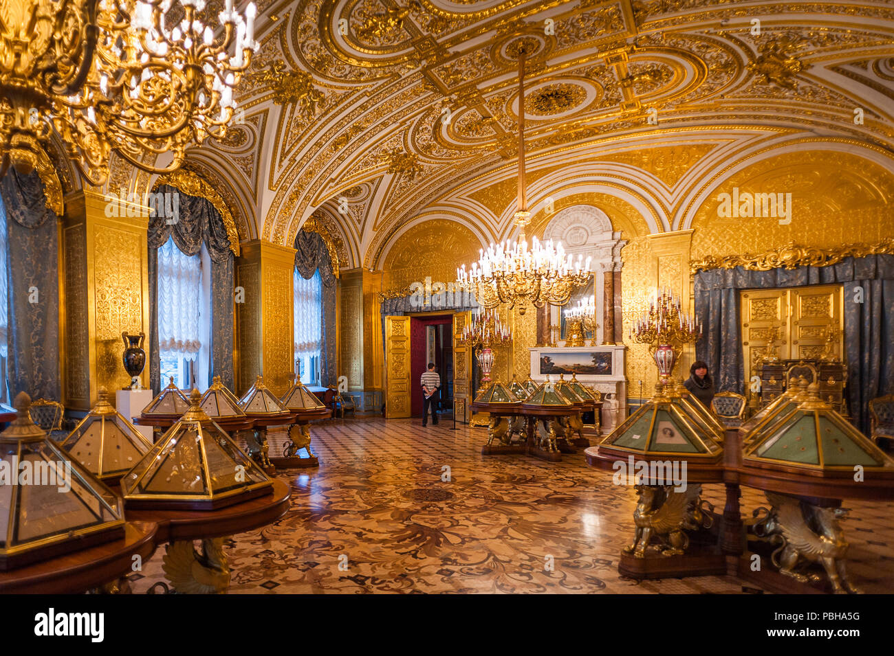 Saint Petersburg Russia Feb 24 2015 Golden Room In The