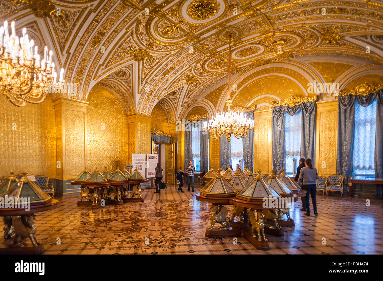 Saint Petersburg Russia Feb 24 2015 Golden Room In The