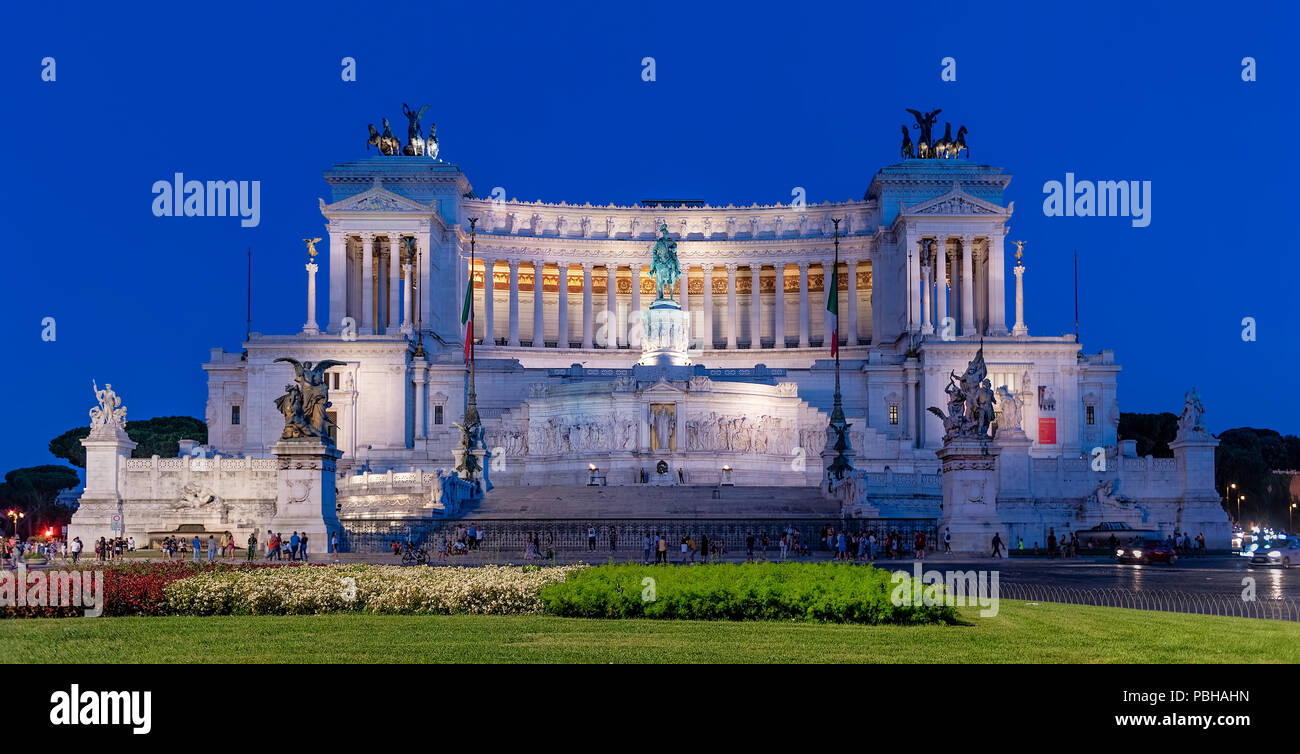 A beautiful monument built in honor of Victor Emmanuel, the first king ...