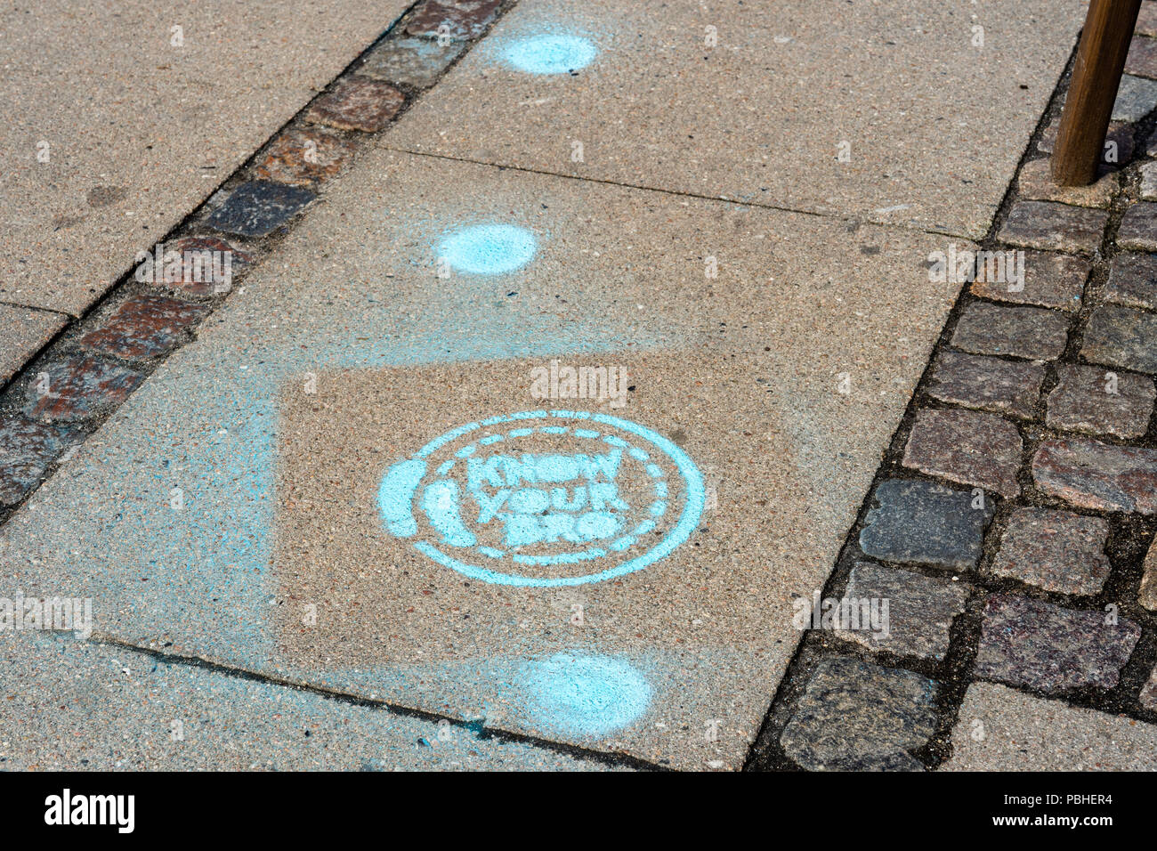Know Your Bro - point of interest for digital walking route in Nørrebro, Copenhagen, made for 48 hours festival Stock Photo - Alamy