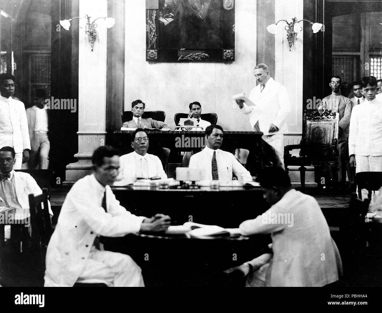 Philippine islands general leonard wood reading hi-res stock ...
