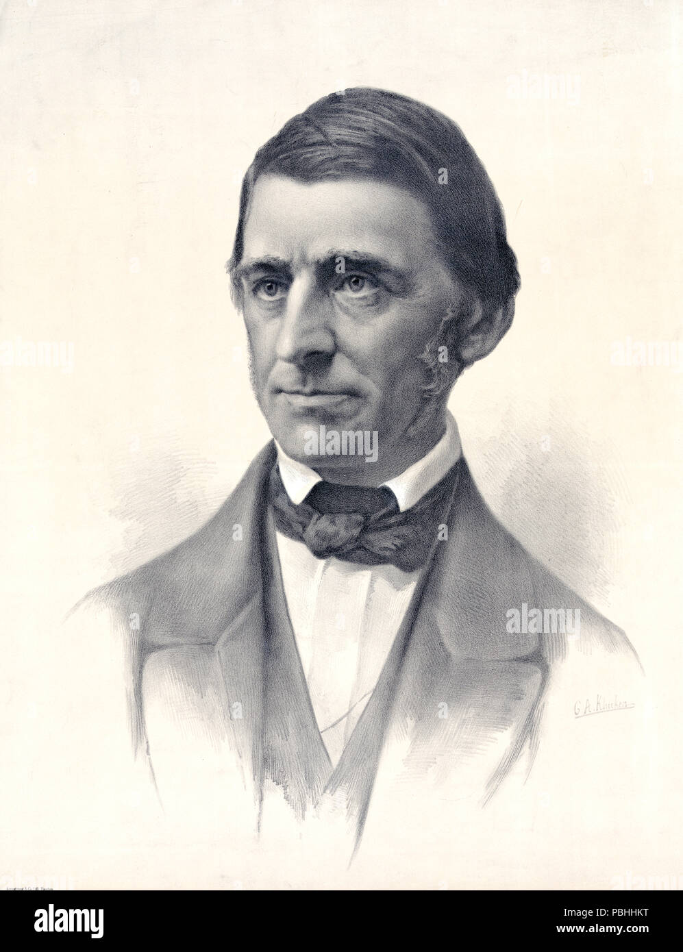 R.W. Emerson ca 1881 Stock Photo