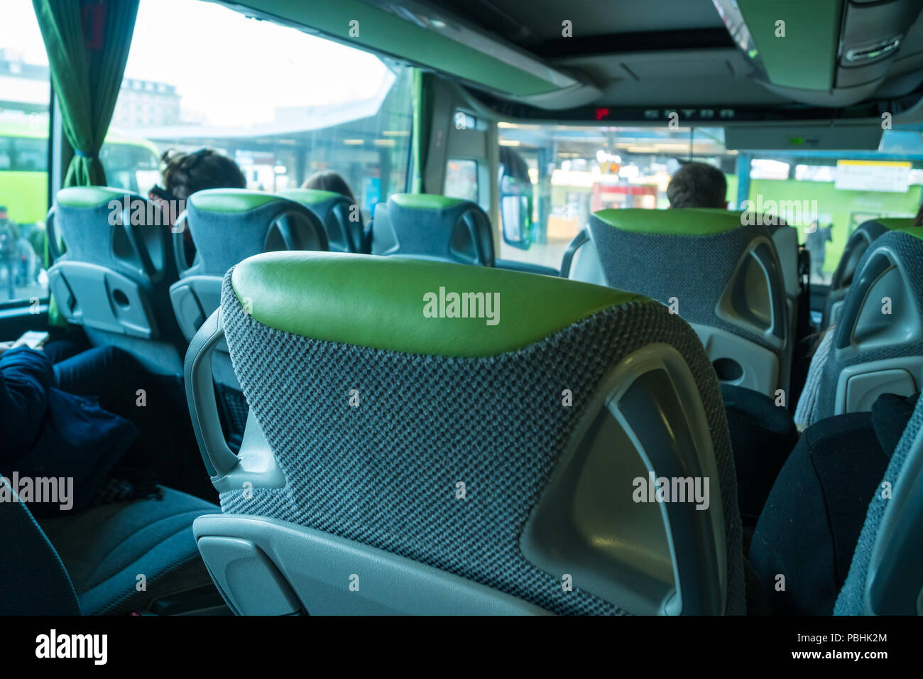 Travel Bus Interior Seats Stock Photos Travel Bus Interior