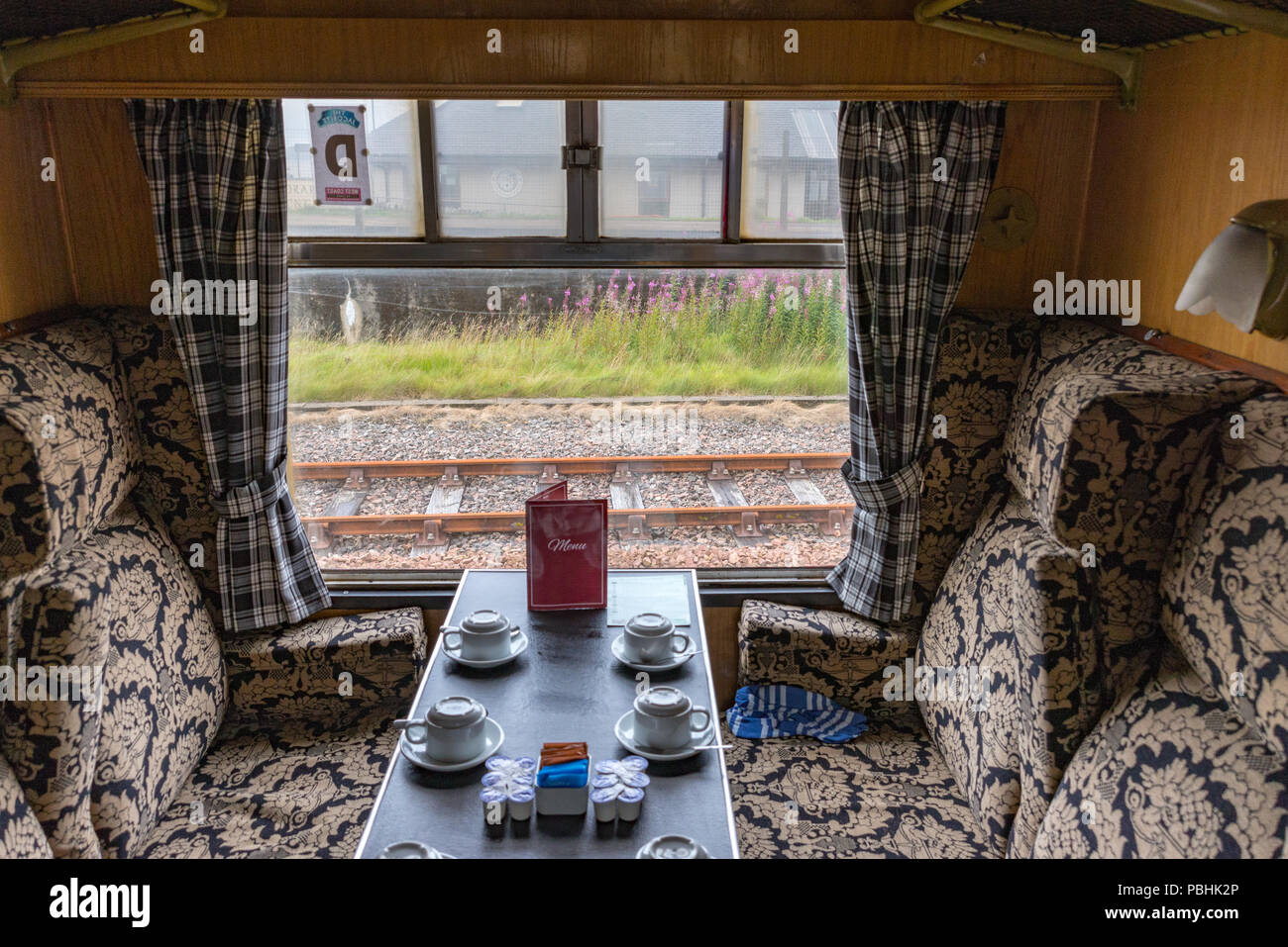 Traveling on the Jacobite Steam Train Stock Photo