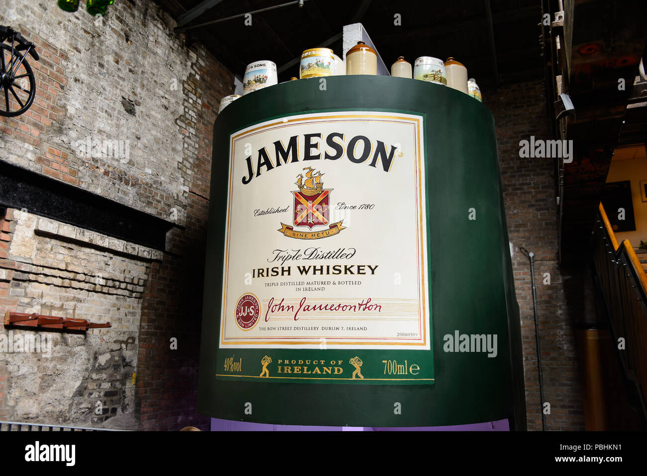 DUBLIN, IRELAND - JULY 12, 2016: Old Jameson Distillery, Smithfield ...