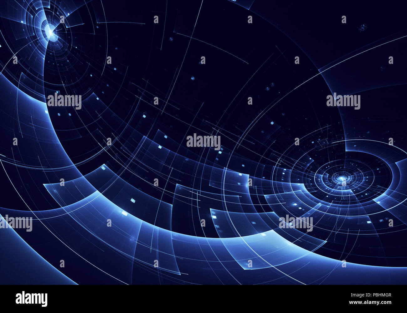 Abstract technology 3D illustration Stock Photo - Alamy